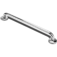 Intirilife spiegelglans gepolijst roestvrij stalen handdoekrek lengte 60cm 19mm diameter - handdoekrek badhanddoekrek badkamer sauna keuken