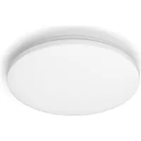 Philips LED-plafondlamp Izso Aio, dimbaar, wit / opaal, Woon-/ Eetkamer, Kunststof, LED plafondlamp