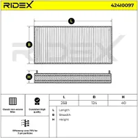 RIDEX 424I0097 Interieurfilter