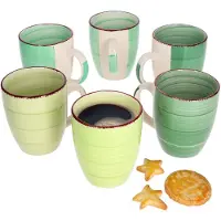 MamboCat Set van 6 koffiemokken Groen