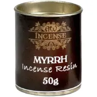 Ancient Wisdom AW incense - mirre - wierookhars - kartonnen blik - 1 blikje 50gr - myrrh - wierookkorrels