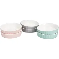 MamboCat Set van 6 crème brûlée schaaltjes Emilia roze mintgrijs - 24320112