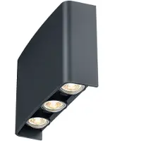 BES LED LED Wandlamp - Brinton Victo - Up & Down - 6W 480lm - 830 Warm Wit 3000K - Voor Buiten en Binnen - Waterdicht IP65 - Rechthoek - Zwart