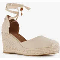 Blue Box dames sleehak espadrilles met strik beige maat 40