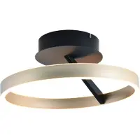 Freelight Plafondlamp Pilota Ø 40 cm zwart goud