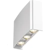 BES LED LED Wandlamp - Brinton Victo - Up & Down - 6W 480lm - 830 Warm Wit 3000K - Voor Buiten en Binnen - Waterdicht IP65 - Rechthoek - Wit