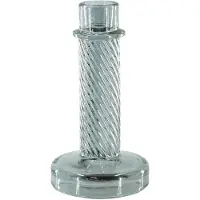 House Vitamin Candle holder glass smokey 8x15cm