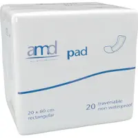 AMD Pad Rectangular - Doorlaatbaar 20 x 60 cm - 1 pak van 20 stuks