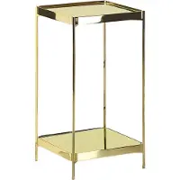 Beliani ALSEA - Bijzettafel - Goud - Metaal