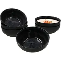 MamboCat Set van 6 kommen Zakynthos Reactive Glaze Black, Ø 17 cm - 24321882