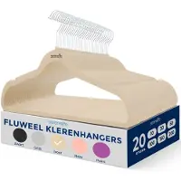SereneLife Kleerhangers –Fluwelen Hangers-Antislip Zware Duurzame Kledinghangers Set-20Stuks-Duurzaam met 360° Draaihaak