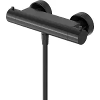 Hotbath Cobber thermostatische douchekraan geborsteld zwart PVD