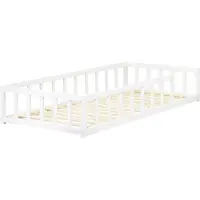 Beliani MEYMAC - Kinderbed - Wit - 90 x 200 cm - Dennenhout