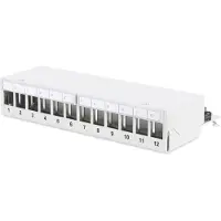Digitus DN-93706 12 poorten Netwerkpatchpaneel Zonder connectoren 1 HE Meerdere kleuren Niet ingericht
