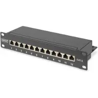 Digitus DN-91612S 12 poorten Netwerkpatchpaneel 254 mm (10) CAT 6 1 HE Meerdere kleuren Ingericht