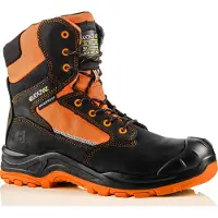 Buckbootz Buckz Bviz1 Highviz Hoge Werkschoen S3 Oranje/zwart | Maat: 43