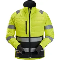 Snickers 8134 AllroundWork High-Vis Licht Gewatteerd Jack Klasse 2 High-Vis Geel/Zwart maat 3XL heren