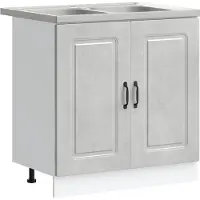 vidaXL Keuken Kast Kalmar Beton Grijs 80 x 46 x 81,5 cm Bewerkt hout