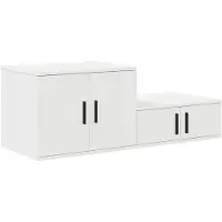vidaXL Opbergkast 2 st Wit 118 x 41 x 40 cm Bewerkt hout