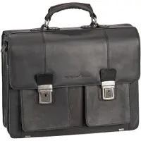 The Chesterfield Brand Springfield Koffer Leer 40 cm Laptop compartiment zwart