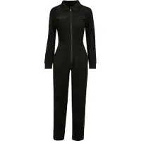 Urban Classics Velvet Rib Boiler Jumpsuit Met Lange Mouwen