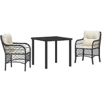 vidaXL Tuin Eettafel Set 5 st Grijs poly rattan