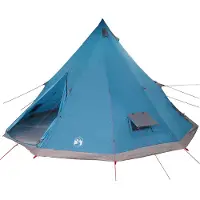 vidaXL Tipi Tent met dak met opslag Blauw 560 x 560 x 300 cm taft