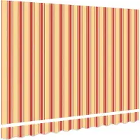 vidaXL - Vervangingsdoek - voor - zonnescherm - Geel - en - Oranje - 2,5 - x - 2 - m
