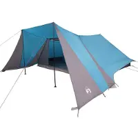 vidaXL Tipi Tent met dak met opslag Blauw 660 x 456 x 200 cm taft