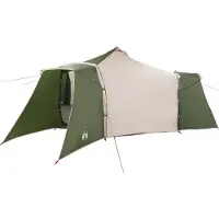 vidaXL Tipi Tent met dak met opslag Groen 492 x 492 x 275 cm taft