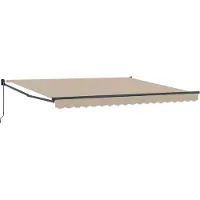 vidaXL Uitschuifbare luifel Beige 400 × 300 cm