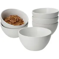 MamboCat Set van 6 graankommen 14x7.5cm Wit Biata steengoed - 24304278