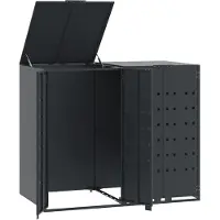 vidaXL Containerberging 2 containers 138x79x117 cm staal antraciet