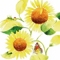 Ppd - Lunch servetten - Sunflowers