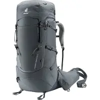 Deuter Aircontact Core 55+10 SL, met intern frame, bovenkant, geschikt voor wandelen, zwart, grafiet, uniseks, polyethersulfon (PES)