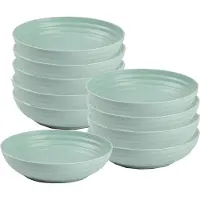 PlasticForte Soepkommen - 10x - D22 x H5.5 cm - groen - kunststof - onbreekbaar - servies