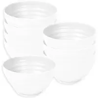 PlasticForte Soepkommen - 6x - D15 x H8 cm - wit - kunststof - onbreekbaar - servies