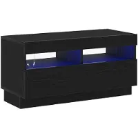 vidaXL TV Kast 100 x 35 x 40 cm Zwart Eiken Bewerkt hout