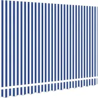 vidaXL Vervangingsdoek voor zonnescherm Blauw en Wit 235 x 195 cm
