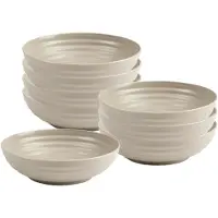 PlasticForte Soepkommen - 8x - D19 x H5.5 cm - taupe - kunststof - onbreekbaar - servies