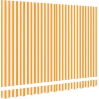 vidaXL Vervangingsdoek voor zonnescherm Geel en Wit 280 x 195 cm