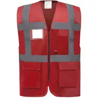 Yoko YK801 Multi-Functional Executive Waistcoat - Rood