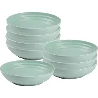 PlasticForte Soepkommen - 8x - D22 x H5.5 cm - groen - kunststof - onbreekbaar - servies