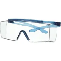 3M Veiligheidsbril SecureFit 3700, EN 166-1FT, overzetbril, grijs/lime groen, platte veren, zachte neusbrug