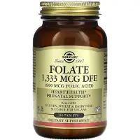 Solgar - Foliumzuur 1333 mcg DFE (800 mcg foliumzuur) (250 tabletten)