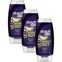 Duschdas Douchegel Night Out Urban Vibe - Voordeelverpakking | 3x 225ml - Iris, Bergamot en Houtachtige Noten | Verzorgend en Ontspannend - Crèmedouche