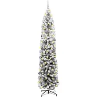 vidaXL Kunstkerstboom Groen 240 cm PVC en Staal en Kunststof