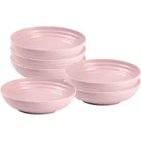 PlasticForte Soepkommen - 6x - D22 x H5.5 cm - oud roze - kunststof - onbreekbaar - servies