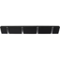 Home It flex kapstok met 4 haken 40 × 5,5 × 2 cm zwart eiken