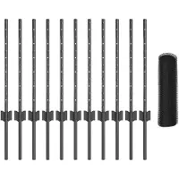 vidaXL zeshoekig gaasgek met palen 25 x 0,5 m PVC-Coated Staal Grijs
